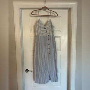 Zara blue and white striped dress